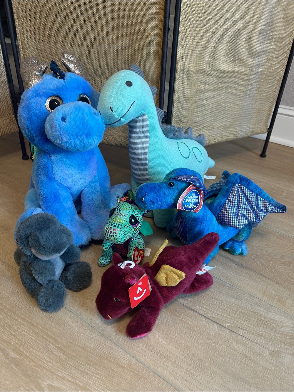 Bundle 6 Plush Dragons Soft Stuffed Animal 3 NWT 3 Large 3 small - Picture 11 of 11